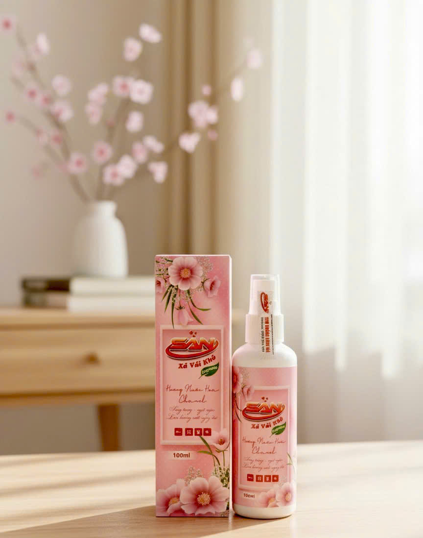 Nước Xả Vải Khô SAN – Hương Nước Hoa Chanel, Thơm Lâu – Sang Trọng – Tiện Dùng